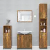 Image de vidaXL Armoire de bain Chêne fumé 30x30x183,5 cm Bois d'ingénierie