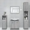 Image de vidaXL Armoire de bain Sonoma gris 30x30x183,5 cm Bois d'ingénierie