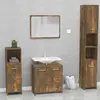 Image de vidaXL Meubles de salle de bain Chêne fumé Bois d'ingénierie