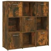 Image de Bibliothèque Chêne fumé 90x30x90 cm Bois d'ingénierie