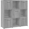Image de Bibliothèque Sonoma gris 90x30x90 cm Bois d'ingénierie