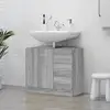 Image de vidaXL Armoire de lavabo Sonoma gris 63x30x54 cm Bois d'ingénierie
