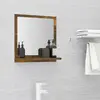 Image de vidaXL Miroir de bain Chêne fumé 40x10,5x37 cm Bois d'ingénierie