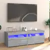 Image de vidaXL Meuble TV avec lumières LED sonoma gris 120x35x40 cm