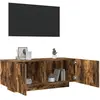 Image de vidaXL Meuble TV Chêne fumé 100x35x40 cm Bois d'ingénierie