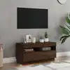 Image de vidaXL Meuble TV avec lumières LED chêne marron 80x35x40 cm