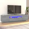 Image de vidaXL Meuble TV avec lumières LED Sonoma gris 160x35x40 cm