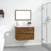 Image de vidaXL Ensemble de meubles de salle de bain 2 pcs Chêne fumé
