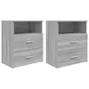 Image de vidaXL Tables de chevet 2 pcs Sonoma gris 50x32x60 cm