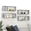 Image de vidaXL Étagères murales cubiques 4 pcs Sonoma gris 80x15x26,5 cm