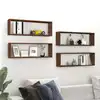 Image de vidaXL Étagères murales cubiques 4 pcs Chêne marron 80x15x26,5 cm