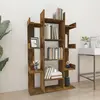 Image de vidaXL Bibliothèque Chêne fumé 86x25,5x140 cm Bois d'ingénierie