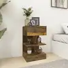 Image de vidaXL Table de chevet Chêne fumé 40x35x65 cm Bois d'ingénierie
