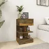 Image de vidaXL Tables de chevet 2 pcs chêne fumé 40x35x65 cm bois d'ingénierie