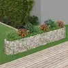 Image de vidaXL Lit surélevé à gabion Fer galvanisé 330x50x50 cm