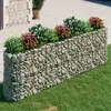 Image de vidaXL Lit surélevé à gabion Fer galvanisé 330x50x100 cm