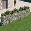 Image de vidaXL Lit surélevé à gabion Fer galvanisé 470x50x100 cm