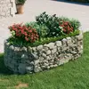 Image de vidaXL Lit surélevé à gabion Fer galvanisé 200x100x50 cm