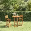 Image de vidaXL Tabourets de bar d'extérieur pliants lot de 2 Bois d'acacia