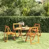 Image de vidaXL Chaises pliables de jardin lot de 4 Bois d'acacia massif