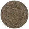 Image de vidaXL Tapis fait à la main Jute Noir et marron 180 cm