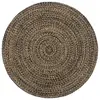 Image de vidaXL Tapis fait à la main Jute Noir et marron 210 cm