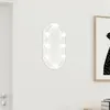 Image de vidaXL Miroir avec éclairage LED 40x20 cm Verre Ovale