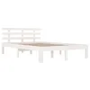 Image de vidaXL Cadre de lit sans matelas blanc bois massif 120x200 cm