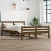 Image de vidaXL Cadre de lit sans matelas marron miel bois massif 140x190 cm