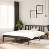 Image de vidaXL Cadre de lit sans matelas gris bois massif 135x190 cm