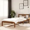 Image de vidaXL Cadre de lit sans matelas marron miel bois massif 90x200 cm