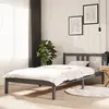 Image de vidaXL Cadre de lit sans matelas gris bois massif 100x200 cm