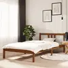 Image de vidaXL Cadre de lit sans matelas marron miel bois massif 100x200 cm