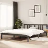 Image de vidaXL Cadre de lit sans matelas gris bois massif 150x200 cm
