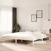 Image de vidaXL Cadre de lit sans matelas blanc bois massif 200x200 cm