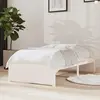Image de vidaXL Cadre de lit sans matelas blanc bois massif 75x190 cm