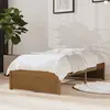 Image de vidaXL Cadre de lit sans matelas marron miel bois massif 75x190 cm