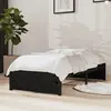 Image de vidaXL Cadre de lit sans matelas noir bois massif 75x190 cm