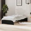Image de vidaXL Cadre de lit sans matelas noir bois massif 90x190 cm
