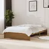 Image de vidaXL Cadre de lit sans matelas marron miel bois massif 120x190 cm