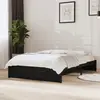 Image de vidaXL Cadre de lit sans matelas noir bois massif 120x190 cm