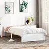 Image de vidaXL Cadre de lit sans matelas blanc bois massif 90x190 cm