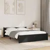 Image de vidaXL Cadre de lit sans matelas noir bois massif 140x190 cm