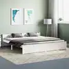 Image de vidaXL Cadre de lit sans matelas blanc bois massif 180x200 cm