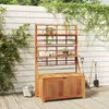 Image de vidaXL Boîte de rangement avec treillis 99x50x160 cm Acacia massif