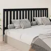 Image de vidaXL Tête de lit Noir 206x6x101 cm Bois massif de pin