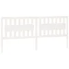 Image de vidaXL Tête de lit Blanc 205,5x4x100 cm Bois massif de pin