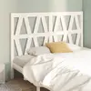 Image de vidaXL Tête de lit Blanc 126x4x100 cm Bois massif de pin