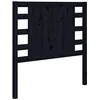 Image de vidaXL Hoofdbord 106x4x100 cm massief grenenhout zwart