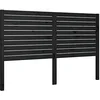 Image de Tête de lit Noir 156x4x100 cm Bois massif de pin